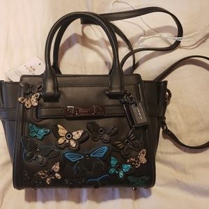 Coach Butterfly Applique Swagger 21 leather